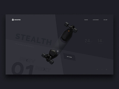 Boosted Stealth Concept boosted concept design minimalist ui web web design