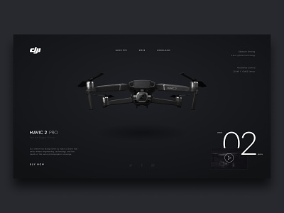 Mavic Pro Concept concept design dji drone mavic minimalist ui web web design