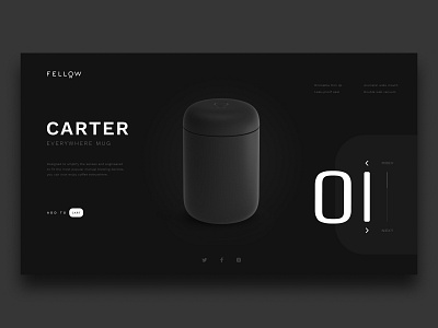 Fellow Carter Concept coffee concept design fellow minimalist ui web web design