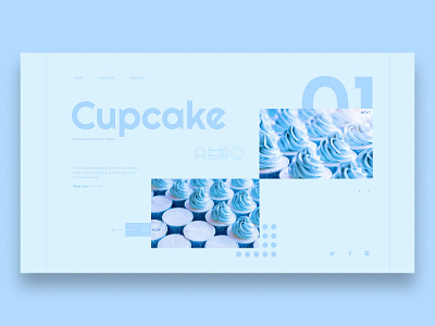 Cupcake Concept concept cupcake design dessert minimalist ui web web design