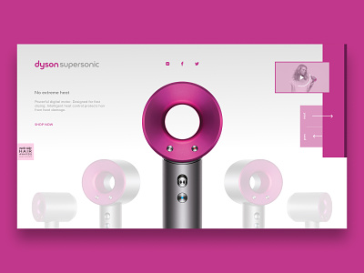 Dyson Supersonic Concept concept design dyson hair dryer minimalist ui web web design