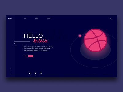 Hello Dribbble! debut design dribbble first shot hello dribbble minimalist ui web web design