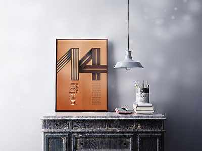 One Four 14 fourteen office poster