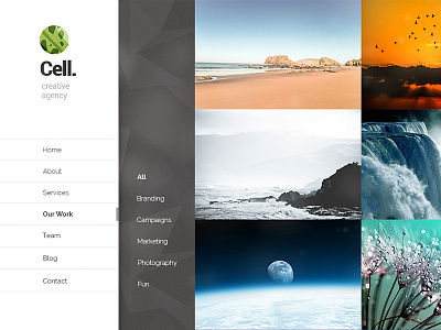 Sidemenu cell portfolio sidemenu template web