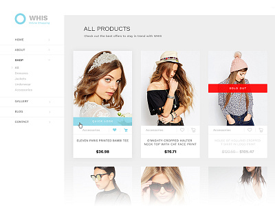 Whis ecommerce online shopping template ui web