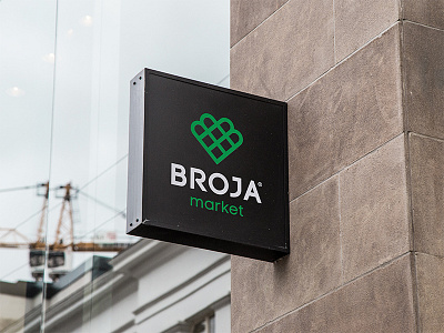 Broja Market diamond heart icon logo logotype love strength textile value