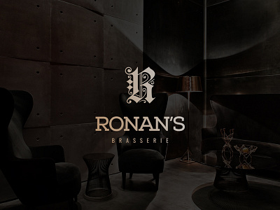 Ronan's bar brasserie food letter logo logotype nightlife r restaurant rletter ronan