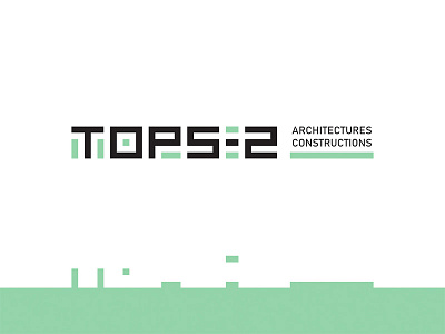 TOP-Z architecture construction green horizontal logo mark mint mintgreen square squares