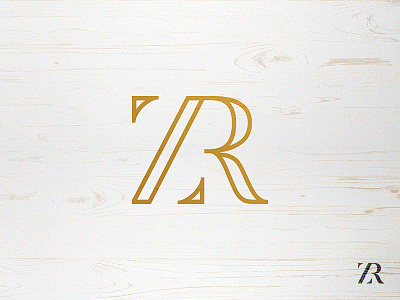 ZR elegance fashion gold logo mark monogram zr