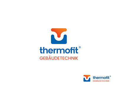 Thermofit cooling design heating house logo logotype mark t logo