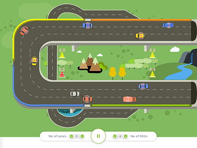 Traffic simulator - Routing art car design illustration simulation traffic