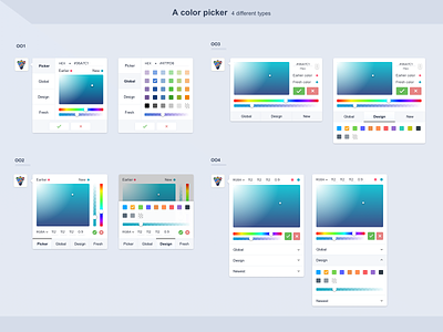 Colorpicker-UI Design app application clean color wheel colorpicker colors design interface magicpicker tool typography ui uiux