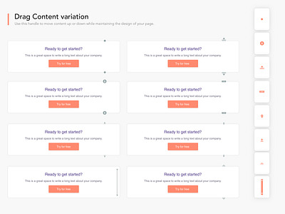 Drag Content variation builder builders clean content drag drag and drop flow icon iconset illustration stretch stretchcontent uidesign uiux wesitebuilder wireframe