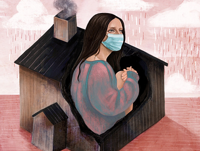 Fresh Air art digital painting digitalart editorial illustration illustration art illustrator mask pandemic procreate quarantine stayhome staysafe whimsical