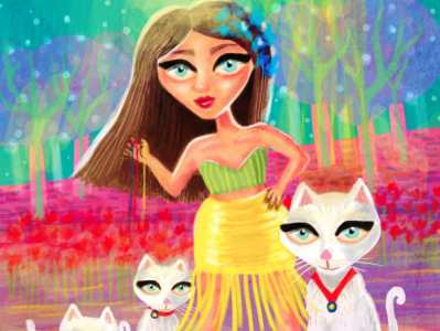 Cat Lady bright colors cat cat lady cats colourful cute cute animals cute illustration digital painting digitalart illustration illustration art illustrator whimsical