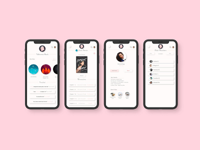 Quiet Circle Book Club App - Multi Pages app app design design ui ui design uiux