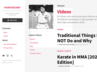 KarateCast branding craft cms design karate
