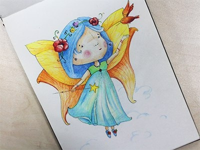 Fairy colorpencils colors drawing fairy graphics illustration mariashishcova sketch sketchart sketchbook