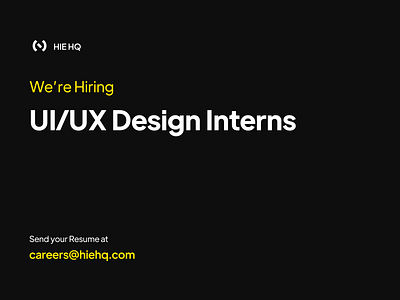 We Are Hiring! hiring intern uidesign uxdesign