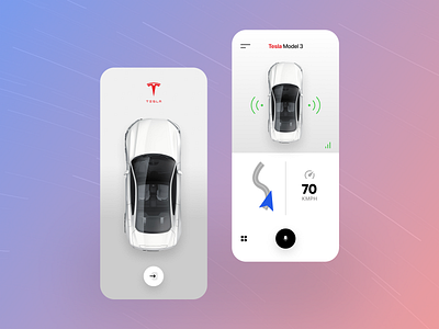 Tesla Model 3 App Concept android androidapp app appdesign behance car clean color colors dribbble ios iosapp minimal model3 tesla ui uidesign uiux ux uxdesign