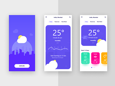 Weather App UI Design