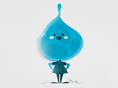 Mr Blue drop elements four gaspart illustration water