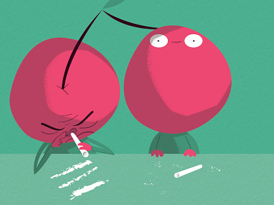 Cherry Coke... cherry drug fruit gaspart illustration series