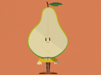 A Pear'fect Day flat fruit fun gaspart illustration pear series