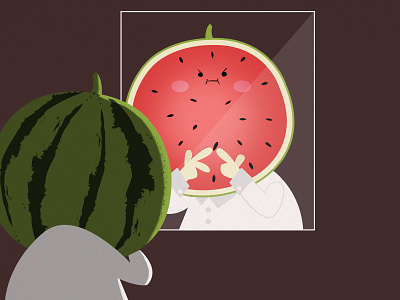 Skin Care Routine acne fruit gaspart illustration pimple skincare watermelon