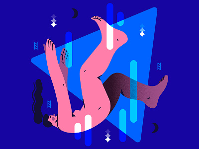 Falling Asleep 💤 character design fall flat flat illustration pattern sleep vector woman