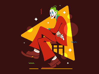 'Is it just me, or is it getting crazier out there?' 🤡 character flat illustration joker vector