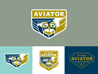 Aviator logos animal aviation badge bird logo pet shield