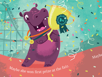 Hip Hooray, Hippo! First Prize childrens book hippo hippopotamus illustrator