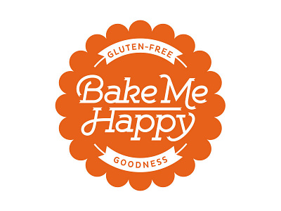 Bake Me Happy Badge badge bakery gluten free logo