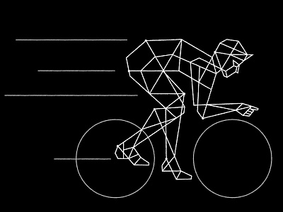 Male Pinchflat poster bicycle male rider wireframe