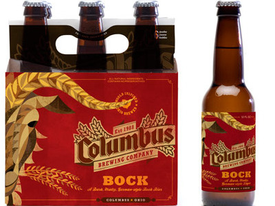 Bock Layout beer billy bock brewing columbus company goat illustration package