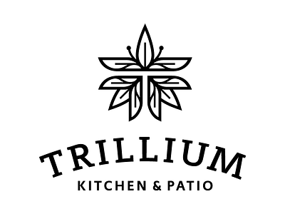 Trillium Logo branding logo design logo marks restaurant branding
