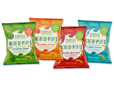 Munch Rights Snack Packs branding illustration logo design packaging