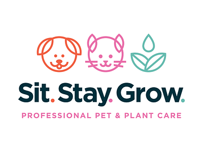 Sit. Stay. Grow. Logo branding logo logo design mark