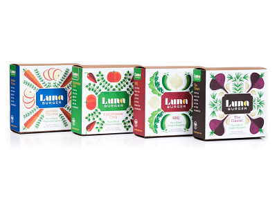 Luna Burger Packaging branding illustration logo packaging