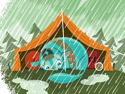 Chin Up Chinchilla, Rainy Camping