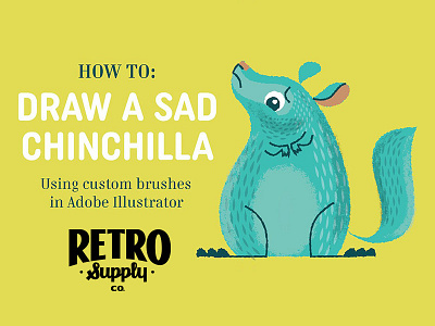 How to Draw a Sad Chinchilla adobe book brushes childrens chin chinchilla illustration illustrator technique texture tutorial up