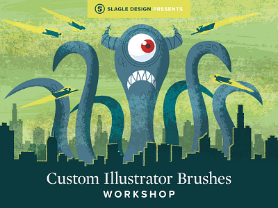 Custom Illustrator Brushes Workshop custom illustration illustrator monster