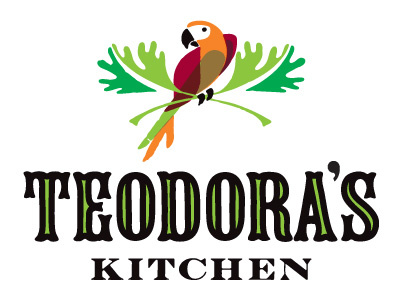 Teodora's Kitchen Food Truck logo food macaw parrot truck