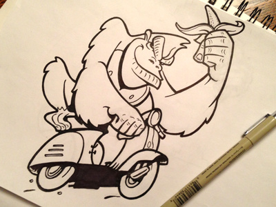 Scoot a que 16 ink gorilla rally scooter vespa