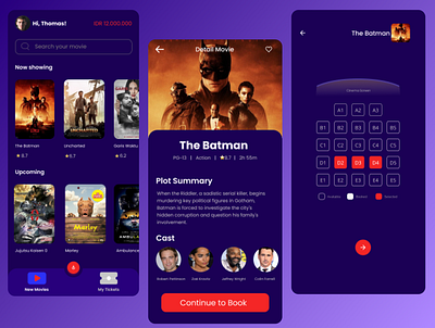 Movie Mobile Apps Design mobileapps ui ux