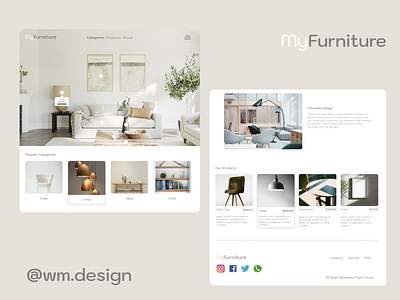 MyFurniture Web App UI Design