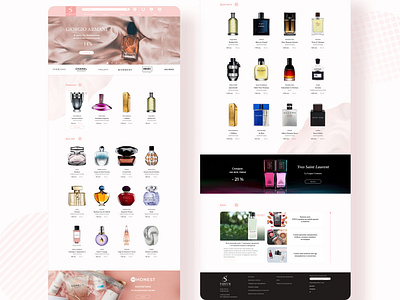 Parfum e-commerce beauty cosmetics design parfum shop ui