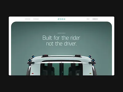 ZOOX - Vehicle autonomous car dogstudio green interactive motion web