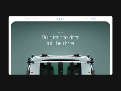 ZOOX - Vehicle autonomous car dogstudio green interactive motion web
